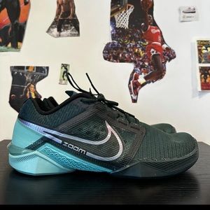 Nike Zoom Metcon Turbo 2 Pro Green Teal Blue Cross Training Shoes Men's Size 9
